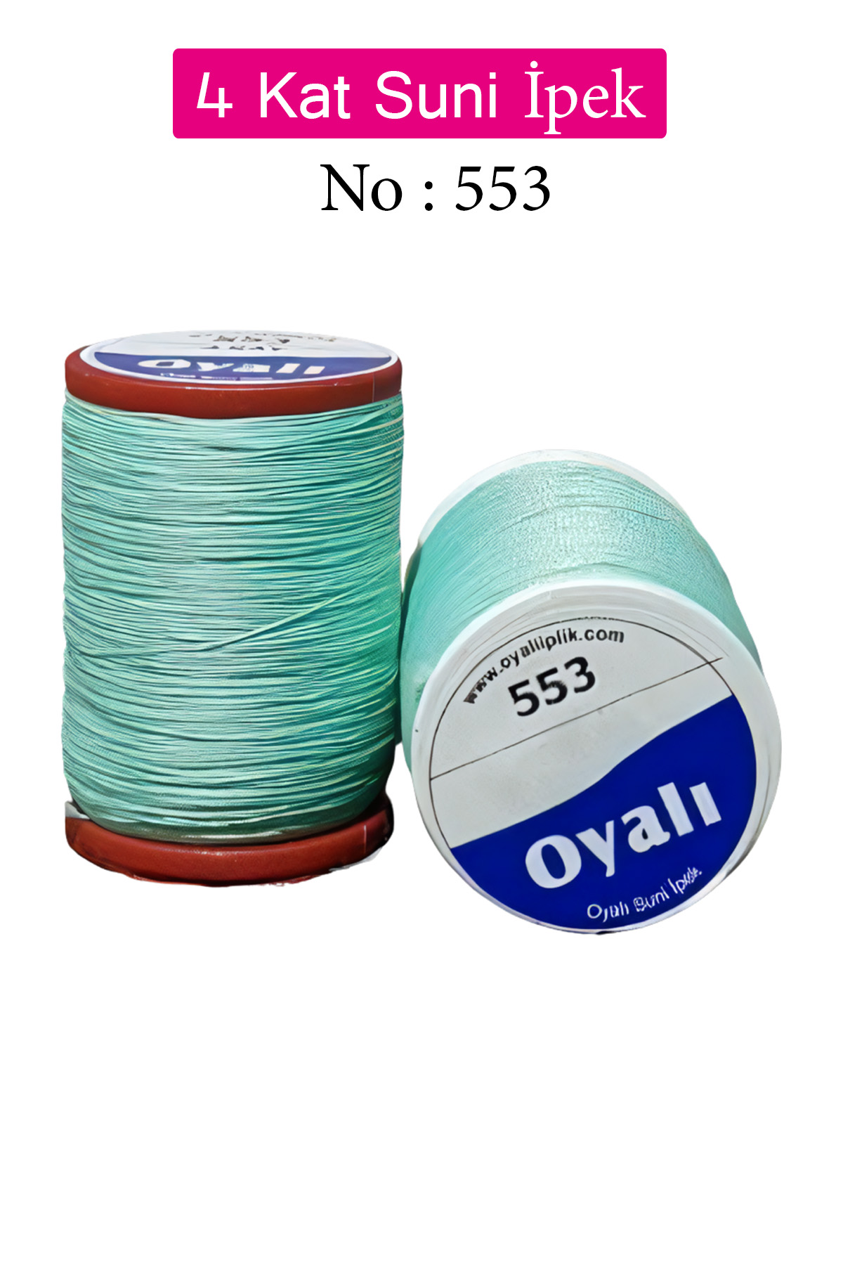 Oyalı 4 Kat Suni İpek İplik İğne Oyası Boncuk İpi Tığ Oyası No:553