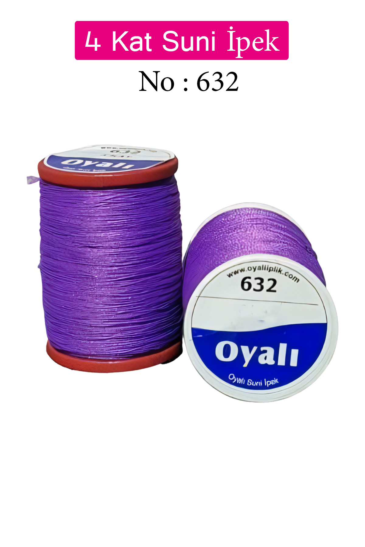 Oyalı 4 Kat Suni İpek İplik İğne Oyası Boncuk İpi Tığ Oyası No:632