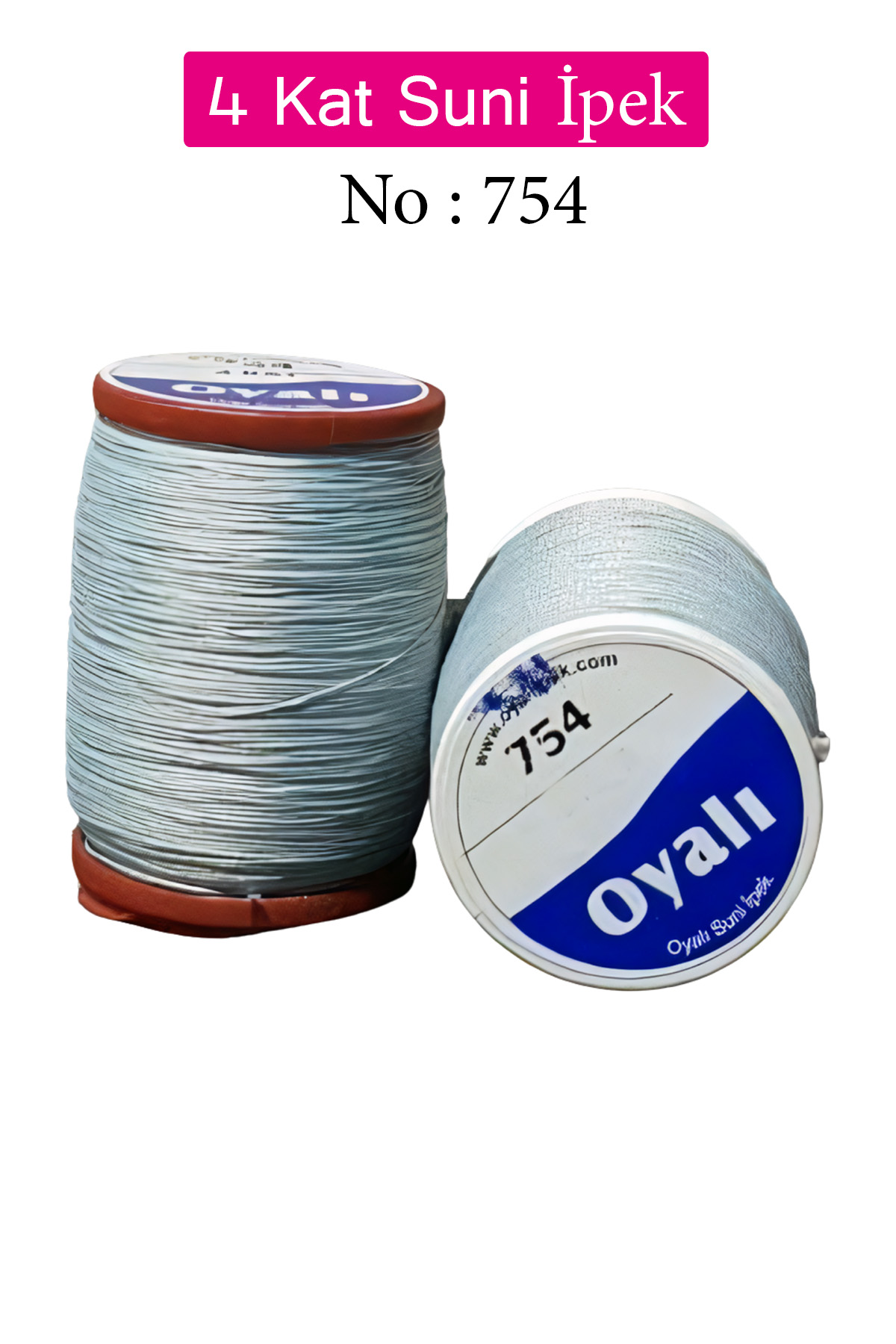 Oyalı 4 Kat Suni İpek İplik İğne Oyası Boncuk İpi Tığ Oyası No:754