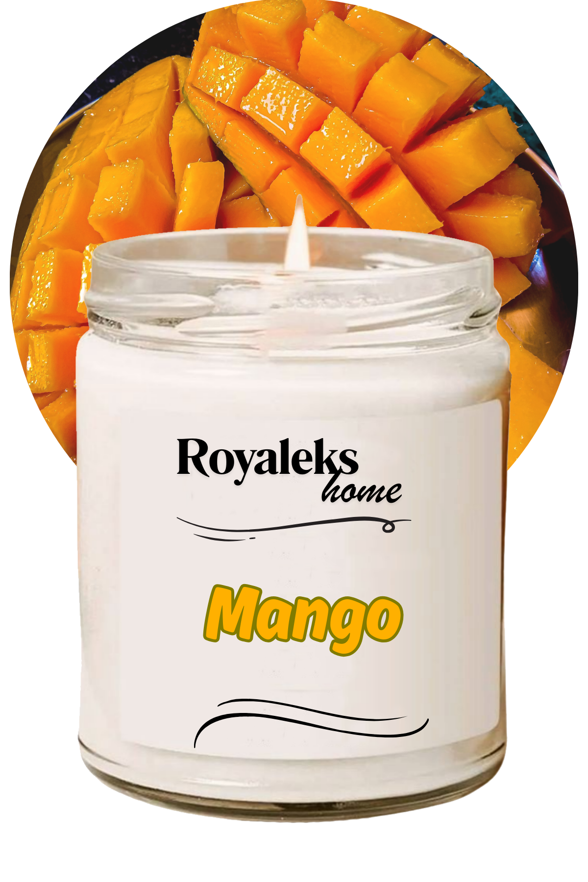 Doğal Özel Seri Kokulu Dekoratif Kavanoz Mum 210 cc - Mango Esansı - RYL