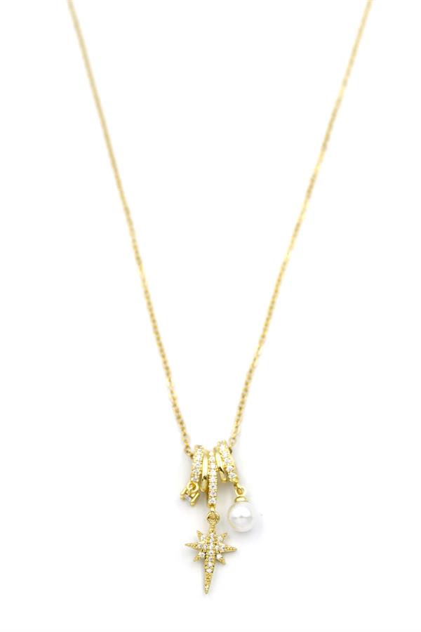 Kuzey Yıldızı Charm Kolye - 14K Altın