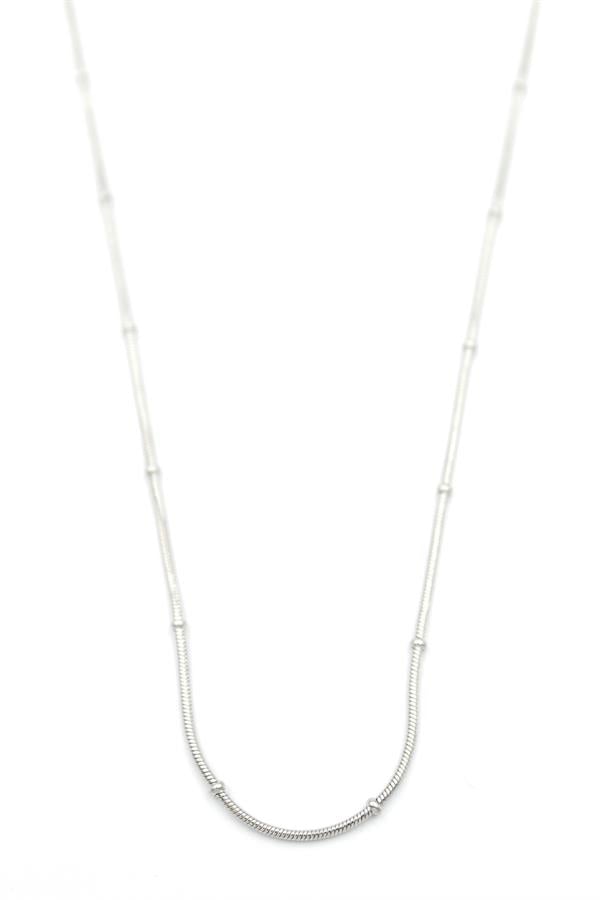 Toplu Yılan Zincir - 45cm - Gümüş