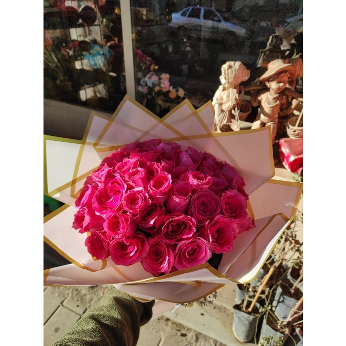 PEMBE GÜL BUKETİ 41 Lİ