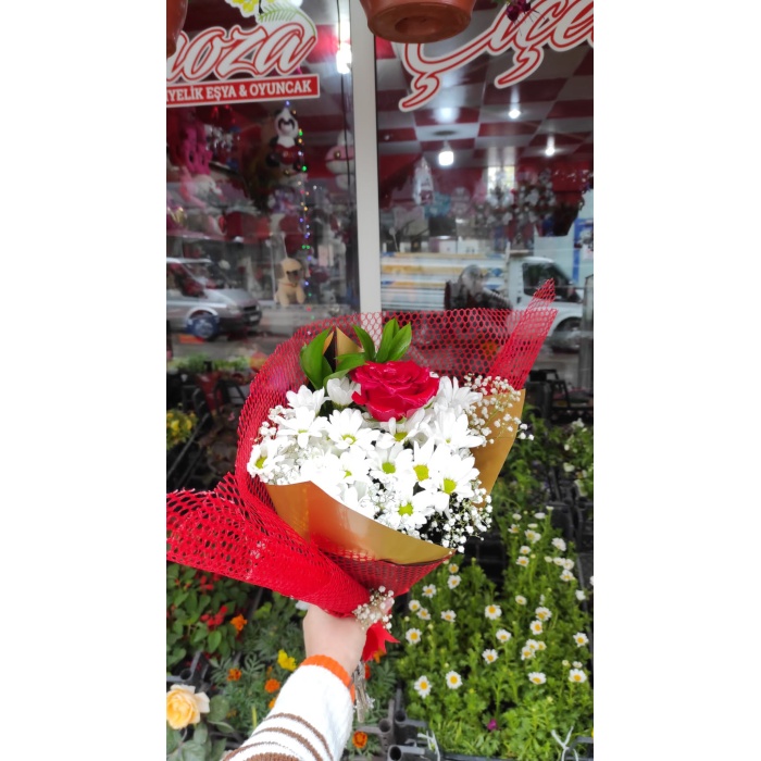 MEVSİM PAPATYA GÜL BUKET