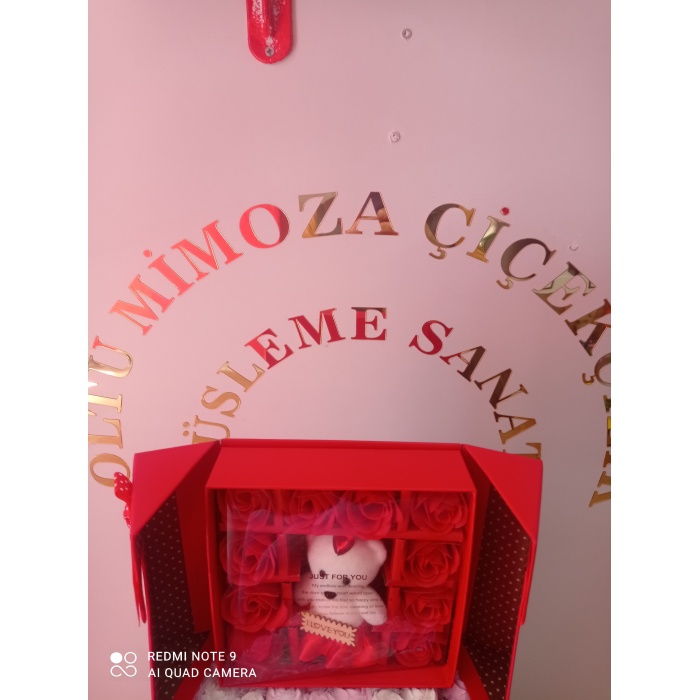 KUTU MİNİ AYICIK GÜL