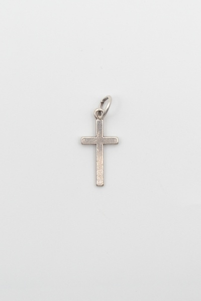 Minimalist Haç Kolye Ucu - Antik Gümüş Kaplama