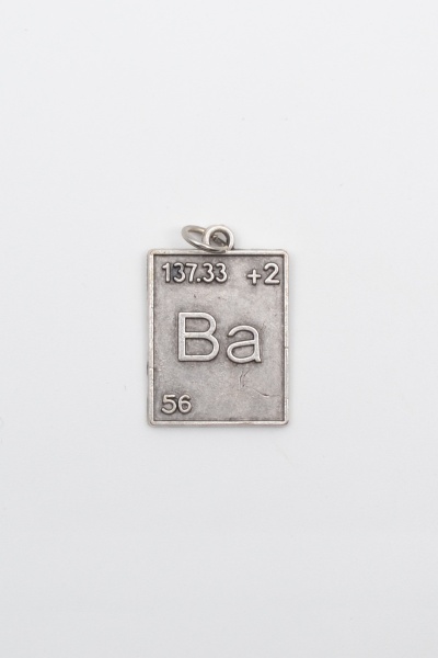 Breaking Bad Ba (Baryum) Element Kolye Ucu - Antik Gümüş Kaplama
