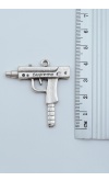 3lü Muşta M4 Silah Uzi Gümüş Kaplama Kolye Seti