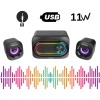 Mikado MD-511 2+1 5W+3W×2 USB RGB Ledli Gaming Speaker Hoparlör