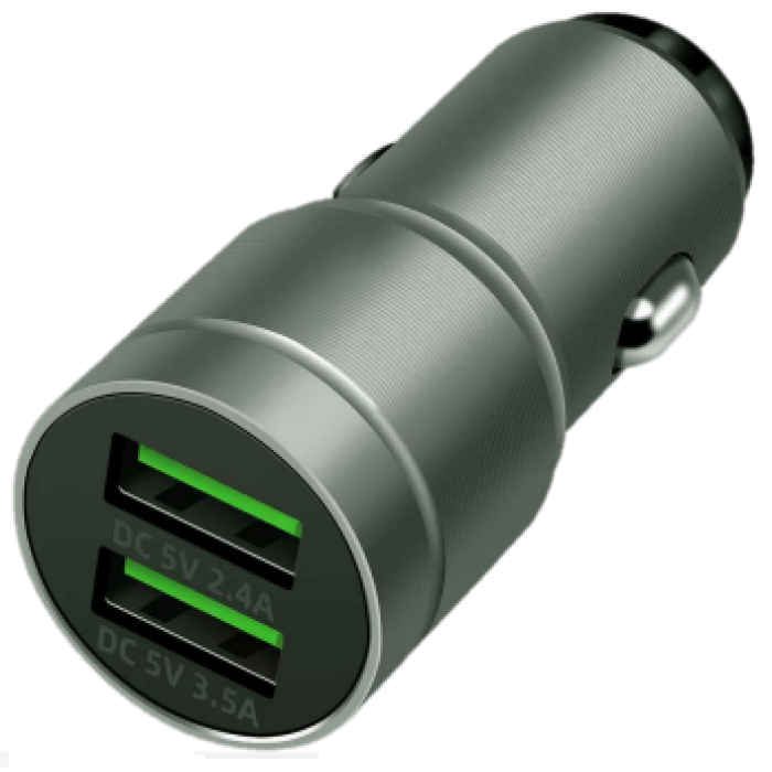 Concord C-770 2.4A 3.5A QC 3.0 Çift USB Hızlı Fast Araç Metal Çakmaklık Şarj