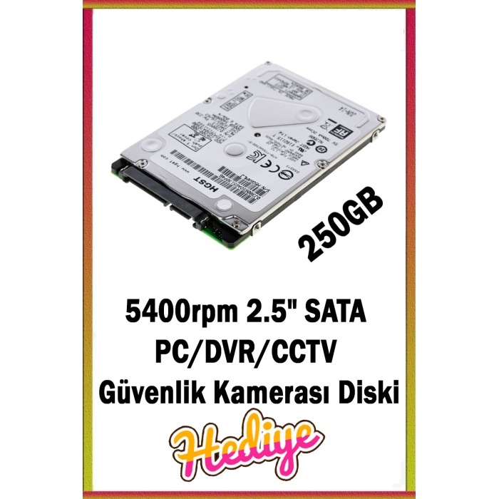 4 Kameralı 4K3050MH 19 250GB Gece Renkli 5MP Sony Lens HD XMeye Güvenlik Kamera Sistemi Cepten İzle