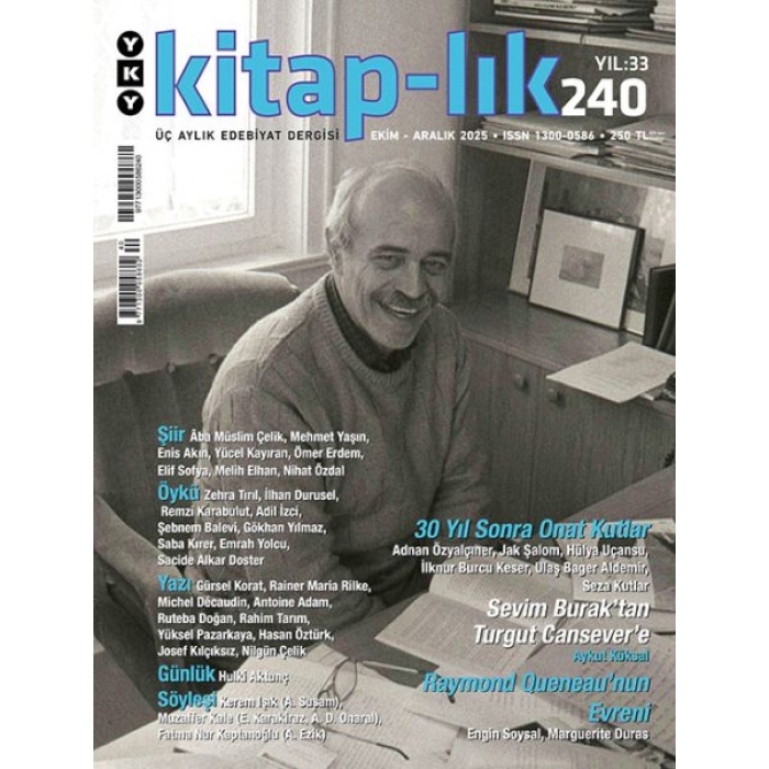 Kitap-lık Sayı 240 - Üç Aylık Edebiyat Dergisi (Ekim-Aralık 2025)