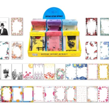 Stantlı Şeffaf Kitap Ayracı (40 Çeşit 320 Adet Ayraç)