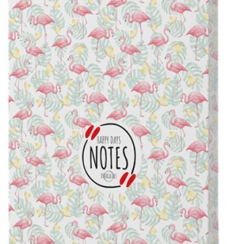 Flamingo 3 - Yan Boyamalı Çizgili Defter