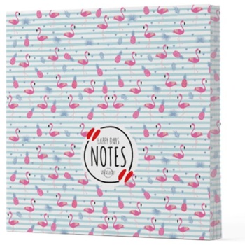 Flamingo 4 - Çizgisiz Yan Boyamalı Defter