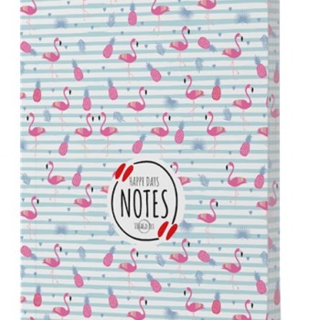 Flamingo 4 - Yan Boyamalı Çizgili Defter