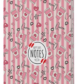 Kahve 8 - Yan Boyamalı Çizgili Defter