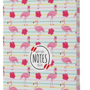 Flamingo 2 - Yan Boyamalı Çizgili Defter