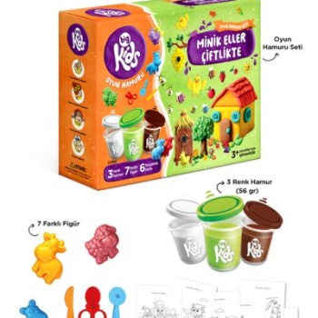 Minik Eller Çiftlikte Oyun Hamuru Seti (16 Parça - 340 Gr)