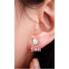 5 Mm 1 Çift Cubic Zirkon 925 Ayar Gümüş Tektaş Çivi Küpe
