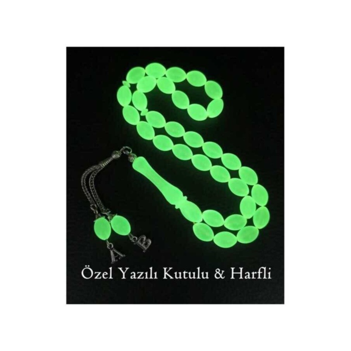 Fosforlu Tesbih ( Kedi Gözü Tesbih ) Özel Harfli