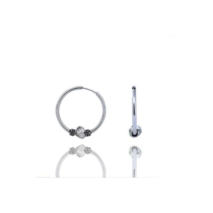 16 Mm Gümüş Halka Model Küpe