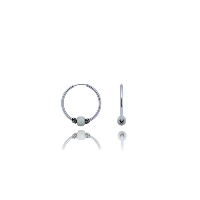 14 Mm Gümüş Halka Küpe
