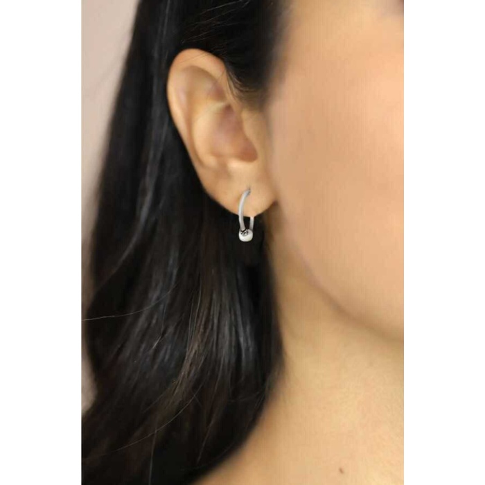 14 Mm Gümüş Halka Küpe