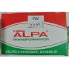 Alpa 2x9 Volt 4 W Transformatör