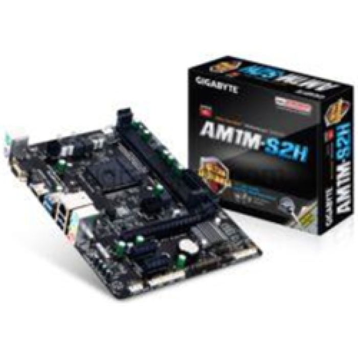 GIGABYTE (GA-AM1M-S2H) FS1B SOKET AMD AM1 SOKET 2xDDR3 1600MHZ SES+VGA+GLAN PCX16 ANAKART