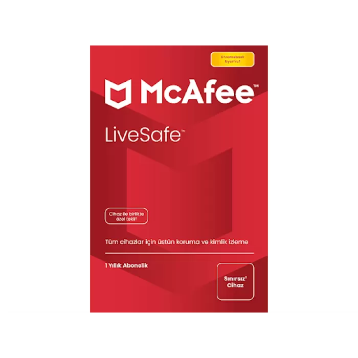 Mcafee(Ue) Livesafe 1 Yıl Ve Dijital Kimlik Koruma Ürünü