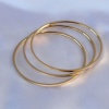 316L Çelik Gold Renk 3lü Ajda Model Kadın 60 mm Bilezik