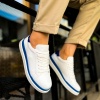 CH979 Santoni GBT Spor Erkek Ayakkabı BEYAZ/MAVI