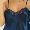 Lacivert Saten Babydoll Şortlu Takım - 259