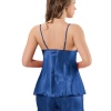 Lacivert Saten Babydoll Şortlu Takım - 331