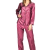 Mor Saten Pijama Takımı - 1613