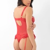 Afrodit Kırmızı Sexy Jartiyer Takım -1050