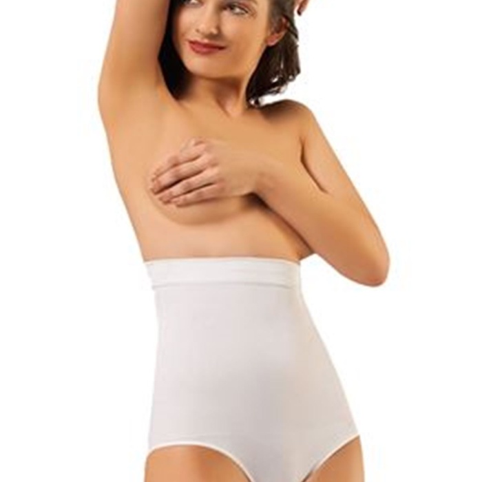 Beyaz Kadın Dikişsiz Slip Korse - 780