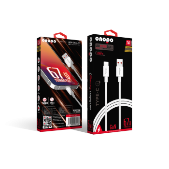 Onopo T67 USB-A to Type-C 67W Turbo Şarj ve Data Kablosu – Hızlı, Güçlü ve Dayanıklı