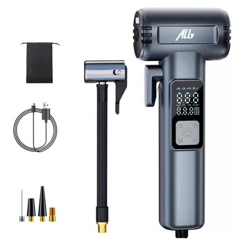 Ally ST-5530 Dijital Şarjlı Araç Lastik Hava Şişirme Pompası Powerbank Pencere kırıcı