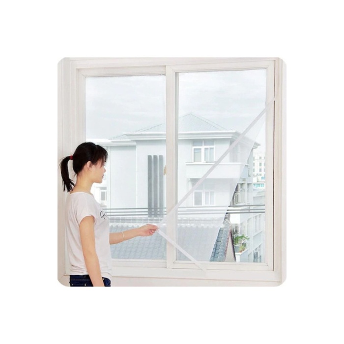 Cırtlı Çift Kanat Pencere Sinekliği 150 x 100 Cm (5 Metre Cırt Bant)