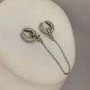 Silverrengi Zirkontaşlı Zincir Sallantılı Küpe