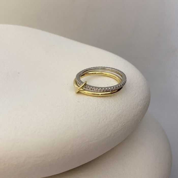 Silver&Gold 2li Spinelli Yüzük