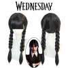 Wednesday Siyah Örgülü Peruk (4172)