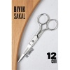 ModaCar Ice Tempered 702 Bıyık Makası - Bıyık Sakal Düzeltme Makası Kuaför Makası 12 cm