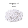 1.000 gram (1 kg.) 20mm Beyaz Renk Plastik İnci Boncuk Çanta ve Takı Yapım Boncuğu (~200 adet)