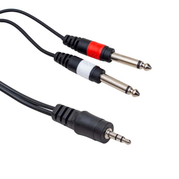 3.5MM STEREO ERKEK/2X6.3MM MONO ERKEK 1.5 METRE KABLO (4172)