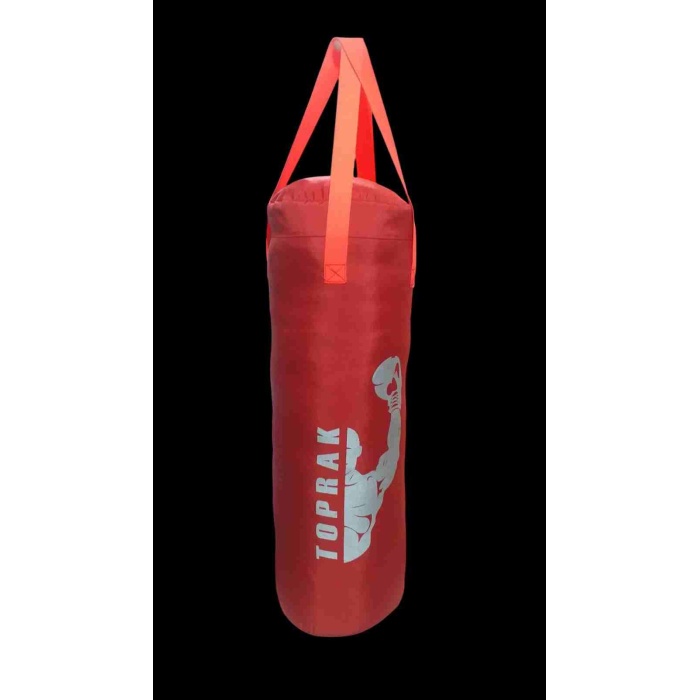 Boks Torbası Eldiven Ve Karabina Hediyeli İçi Dolu 60x22cm Kırmızı