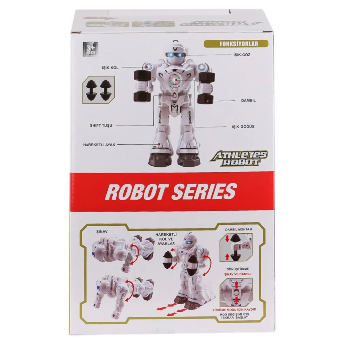 Eğlenceli Işıklı ve Müzikli Atletik Sporcu Robot Yaratıcı ve Hareketli Robot Oyuncak