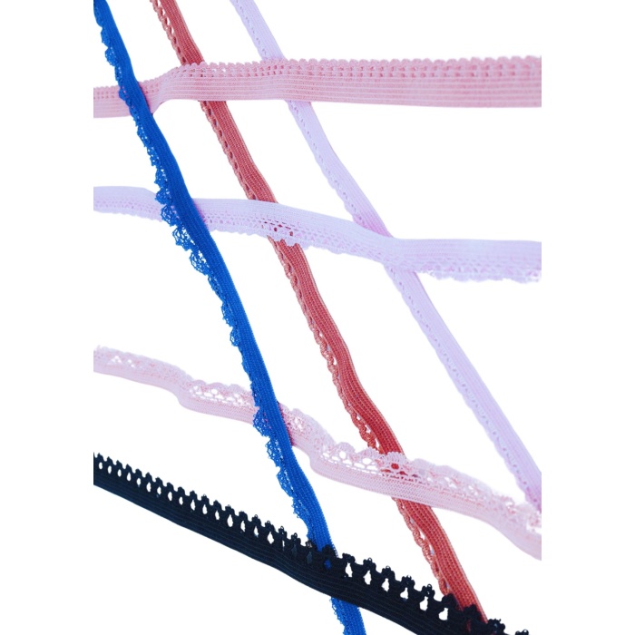 Çamaşır Lastiği Dantelli 1 cm 75 Metre 1 Top Kırık Beyaz